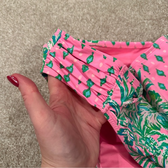 HIGH WAISTED CLANCY BIKINI BOTTOM - PINK SHANDY OH DIAMOND GIRL ENGINEERED - Picture 6 of 8